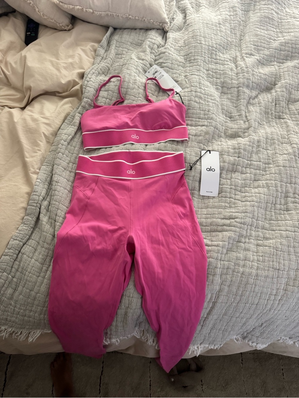 ALO Yoga Paradise Pink Two-Piece Active Set